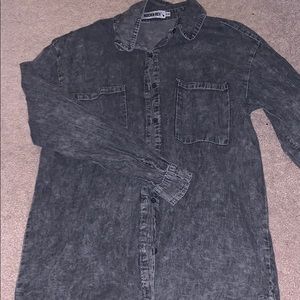 Stonewashed cardigan